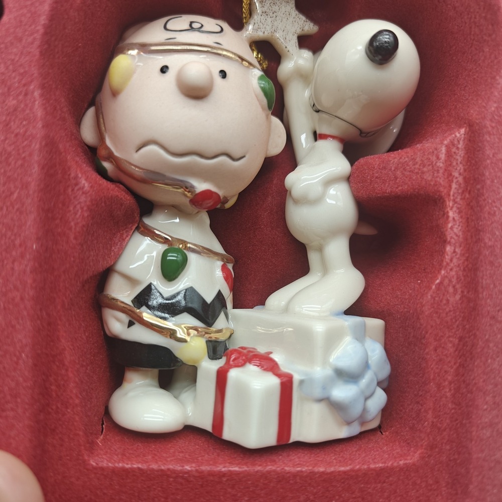 Lenox Peanuts You're a Christmas Tree Charlie Brown Snoopy Ornament 4 in 897221 - Picture 5 of 7